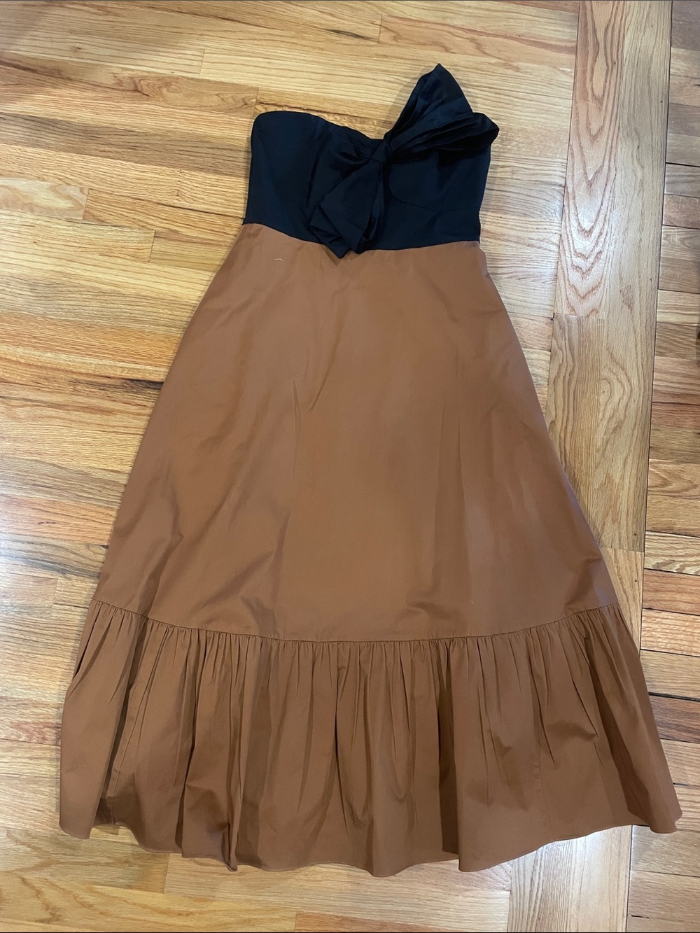 Hutch Strapless Black and Brown Two-Tone Dress size 14